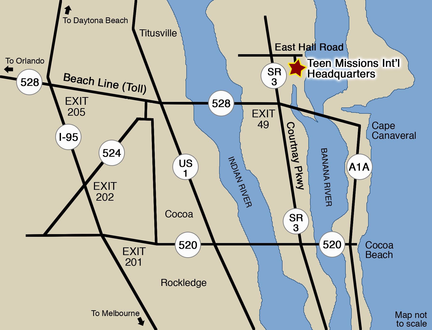 2010 Map to Boot Camp - Florida Christian Conference & Retreat Center